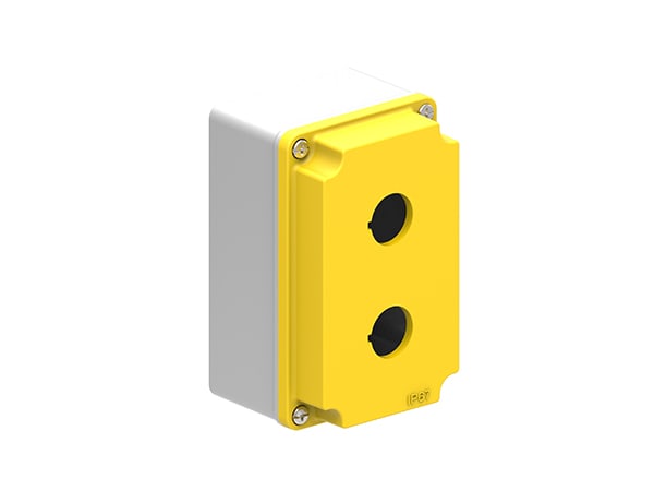 LOVATO ELECTRIC - PULSANTIERA MET. GRIGIO/GIALLA A 2 FORI