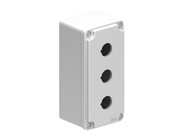LOVATO ELECTRIC - PULSANTIERA METALLICA GRIGIA A 3 FORI