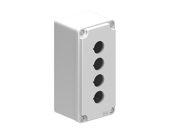 LOVATO ELECTRIC - PULSANTIERA METALLICA GRIGIA A 4 FORI