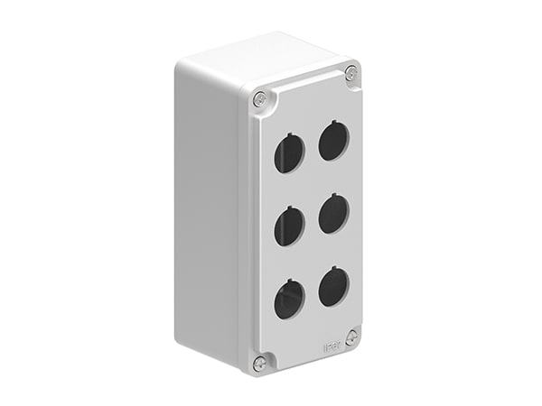 LOVATO ELECTRIC - PULSANTIERA METALLICA GRIGIA 2X3 FORI
