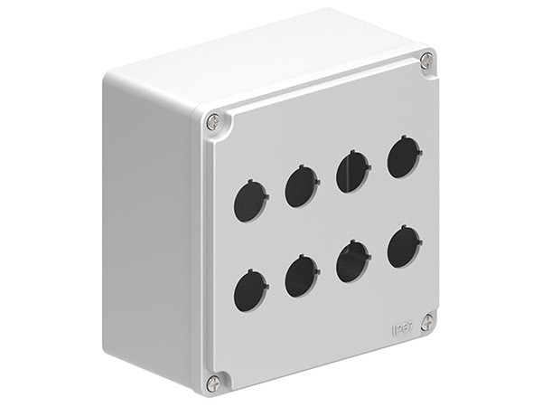 LOVATO ELECTRIC - PULSANTIERA METALLICA GRIGIA 2X4 FORI