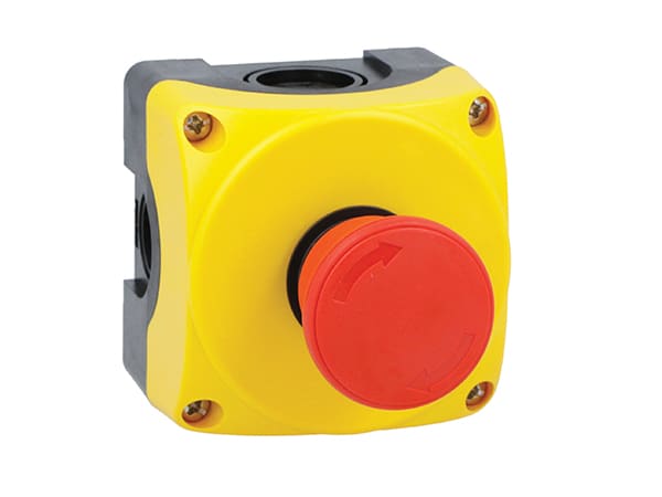 LOVATO ELECTRIC - PULS. GIALLA+40MM SG.ROTAZ. NO EM.+1NC