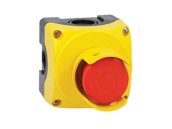 LOVATO ELECTRIC - PULS. GIA.+40MM PUSH/PULL+1NC+PROT. LUCC