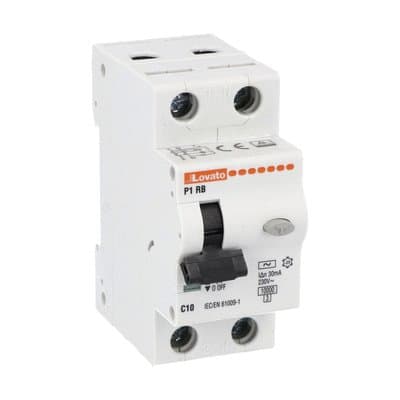 LOVATO ELECTRIC - Interruttore magnetotermico differenziale1P+N C10 300MA 10KA