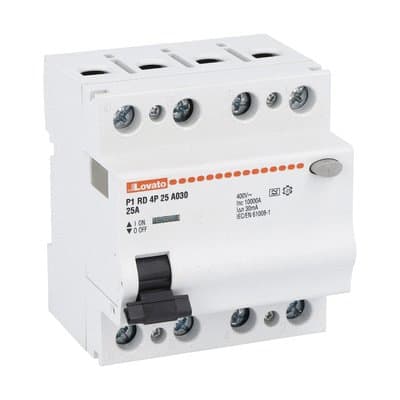 LOVATO ELECTRIC - INTERRUTTORE DIFF.PURO 4P 25A IDN 30MA