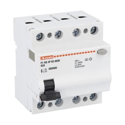 LOVATO ELECTRIC - INTERRUTTORE DIFF.PURO 4P 63A IDN 30MA