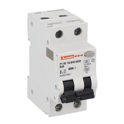 LOVATO ELECTRIC - Interruttore magnetotermico differenziale1P+N B40 30MA 10KA