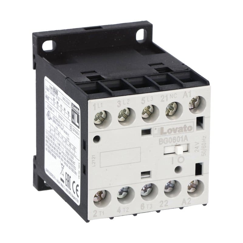 LOVATO ELECTRIC - CONTATTORE 3P+1NC 6A AC3
