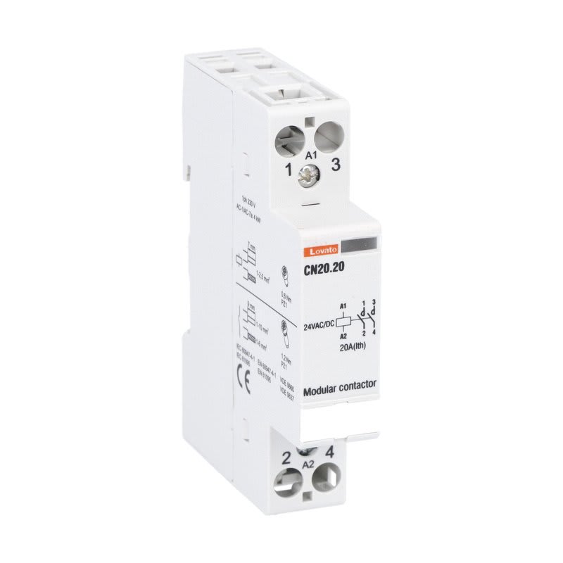 LOVATO ELECTRIC - CONTATTORE MOD. 1M 20A AC1 2P 12V