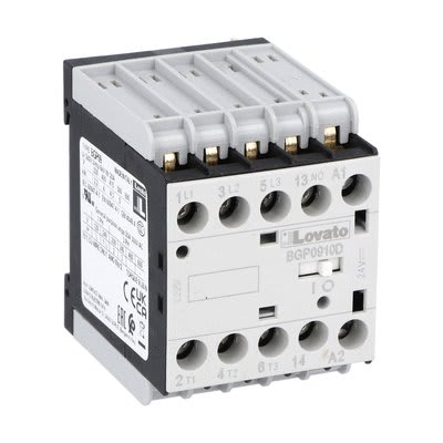 LOVATO ELECTRIC - CONTATTORE 3P+1NO 9A AC3 PIN RETRO