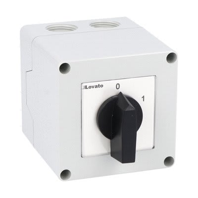 LOVATO ELECTRIC - INT. 3P 25A CASS. PLAST. 75X75 MAN. NERA