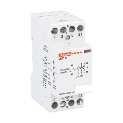 LOVATO ELECTRIC - CONTATTORE MOD. 2M 25A AC1 3P+NC 24V