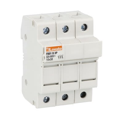 LOVATO ELECTRIC - PORTAFUSIBILI SEZIONABILI 3P 10X38 NO UR