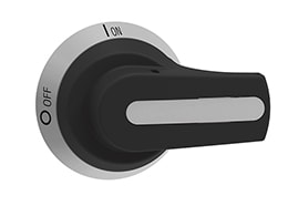 LOVATO ELECTRIC - MANIGLIA BLOCCOPORTA NERA LEVA 65MM