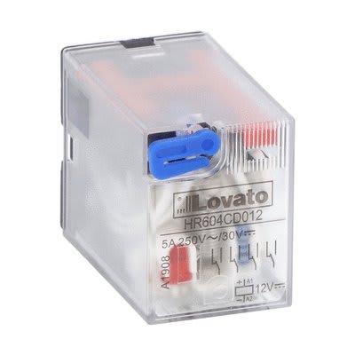 LOVATO ELECTRIC - RELE' INDUSTRIALE 4SC 5A 12VDC +LED