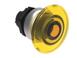 LOVATO ELECTRIC - PULSANTE FUNGO 40MM GIALLO LUMIN.