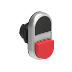 LOVATO ELECTRIC - PULSANTE DOPPIO NERO/ROSSO SENZA SIMBOLI