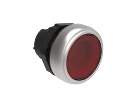 LOVATO ELECTRIC - PULSANTE PASSO-PASSO RASATO LUM. ROSSO