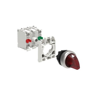 LOVATO ELECTRIC - KIT PL.SEL.LUM.ROSSO 3POS.STAB.NO+NC 24V