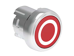 LOVATO ELECTRIC - PULSANTE MET. RASATO O ROSSO