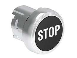 LOVATO ELECTRIC - PULSANTE MET.RASATO STOP NERO