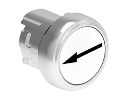LOVATO ELECTRIC - PULSANTE MET. RASATO FR. DX-SX BIANCO