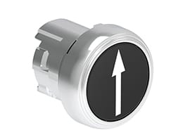 LOVATO ELECTRIC - PULSANTE MET. RASATO FR.SU-GIU' NERO