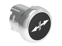 LOVATO ELECTRIC - PULSANTE MET. RASATO II NERO
