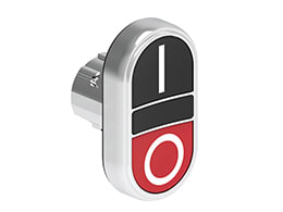 LOVATO ELECTRIC - PULS.MET.DOPPIO RAS/SPORG.NERO/ROSSO I-O