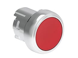 LOVATO ELECTRIC - PULSANTE MET. PASSO-PASSO RASATO ROSSO