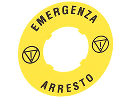 LOVATO ELECTRIC - DISCO PLAST. 60MM EMERGENZA-ARRESTO