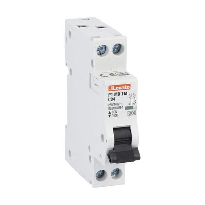 LOVATO ELECTRIC - INTERR. MAGNETOTERMICO 1P+N C6 1MOD. 6KA