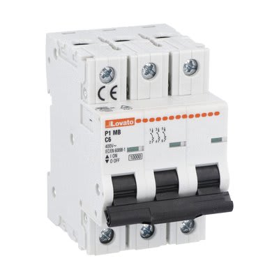 LOVATO ELECTRIC - INTERRUTTORE MAGNETOTERMICO 3P C 2A 10KA