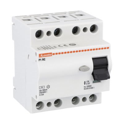 LOVATO ELECTRIC - INTERRUTTORE DIFF.PURO 4P 25A IDN 300MA