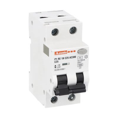 LOVATO ELECTRIC - INTERR.MAGNETOT.DIFF.1P+N C25 300MA 10KA