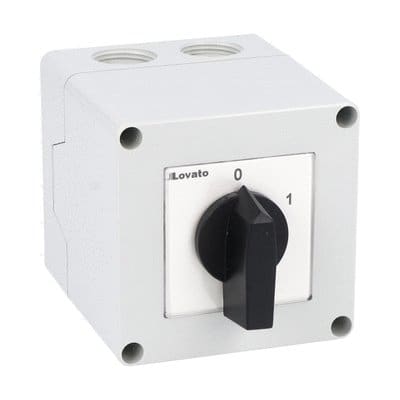 LOVATO ELECTRIC - INT. 3P 25A CASS. PLAST. 75X75 MAN. NERA