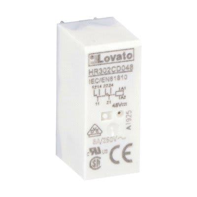 LOVATO ELECTRIC - RELE' MINIATURIZZATO 2SC 8A, 12VDC HR302CD012