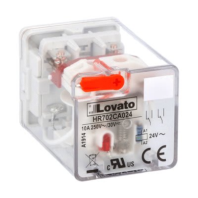 LOVATO ELECTRIC - RELE' INDUST. OCTAL 2SC 10A 24VAC+LED HR702CA024