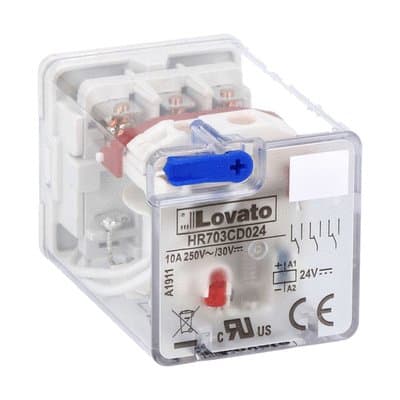 LOVATO ELECTRIC - RELE' INDUST UNDECAL 3SC 10A 24VDC+LED