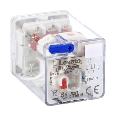 LOVATO ELECTRIC - RELE' INDUST UNDECAL 3SC 10A 48VDC+LED HR703CD048