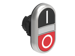 LOVATO ELECTRIC - PULSANTE DOPPIO NERO/ROSSO SIMBOLI I-O