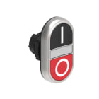 LOVATO ELECTRIC - PULSANTE DOPPIO NERO/ROSSO SIMBOLI I-O LPCBL7122