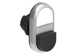 LOVATO ELECTRIC - PULSANTE DOPPIO BIANCO/NERO SENZA SIMB. LPCBL7214