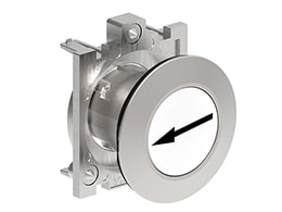 LOVATO ELECTRIC - PULS. A FILO MET.RASATO FR.DX-SX BIANCO