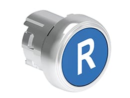 LOVATO ELECTRIC - PULSANTE MET. RASATO R BLU