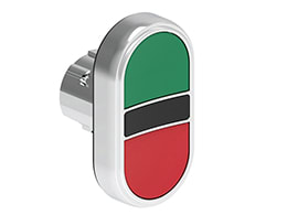 LOVATO ELECTRIC - PULS.MET.DOPPIO RASATO VERDE/ROSSO LPSB7113