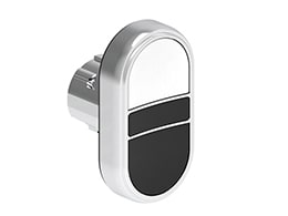 LOVATO ELECTRIC - PULS.MET.DOPPIO RASATO BIANCO/NERO