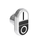 LOVATO ELECTRIC - PULS.MET.DOPPIO RASATO BIANCO/NERO I-O LPSB7124