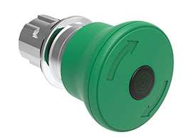 LOVATO ELECTRIC - PULS.LUM.FUNGO 40MM VERDE SG.ROT. LPSBL6643
