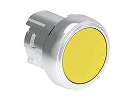 LOVATO ELECTRIC - PULSANTE MET. PASSO-PASSO RASATO GIALLO LPSQ105